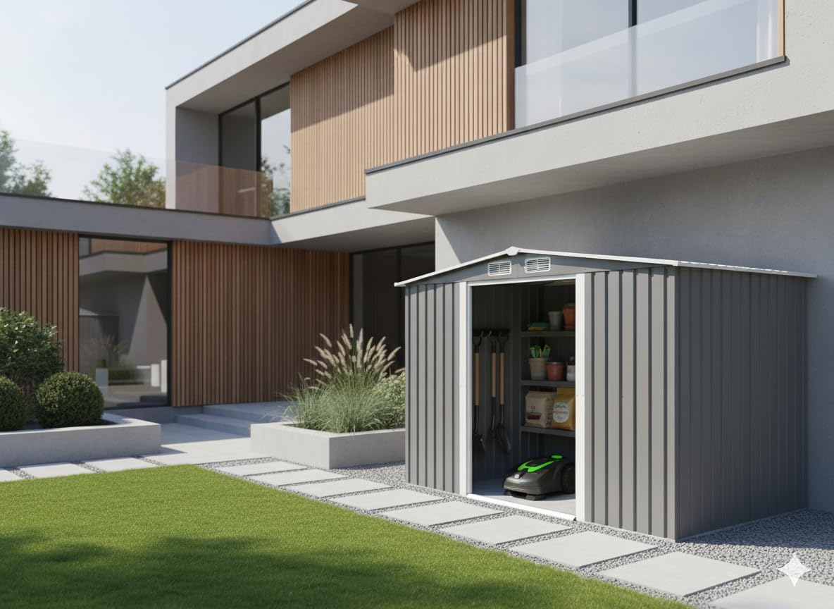 CONCEPT USINE - Jura - 6.66 m² - Abri métal robuste rangement jardin