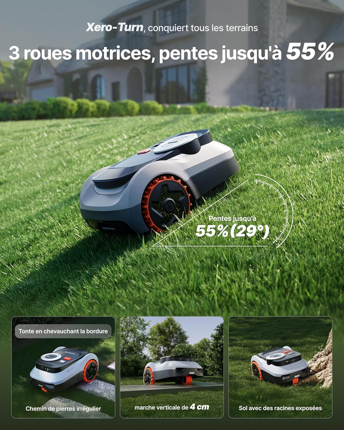 Segway - Navimow i210 LiDAR Pro - garage M - AWD, LiDAR+RTK, pente 55%, i210