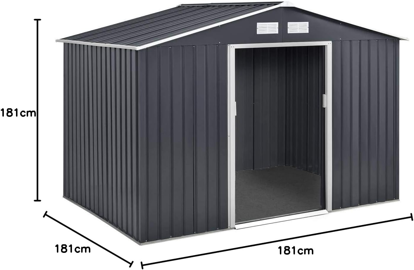 Habitat et Jardin - Vegas - 5.29m² - abri de jardin métal gris - 1299_93415