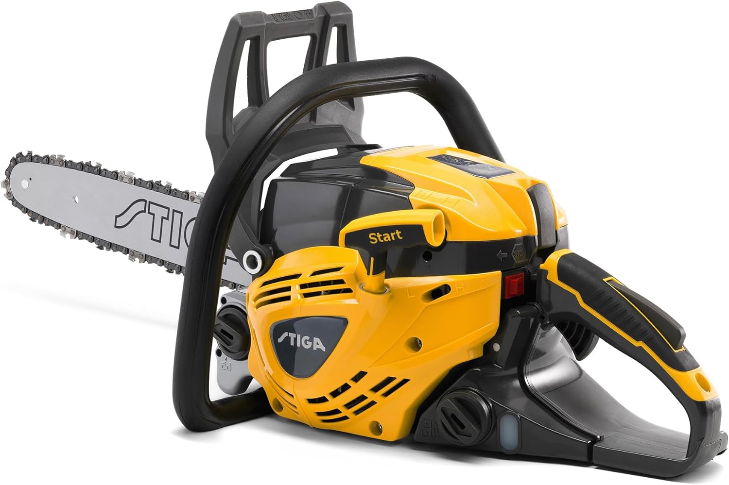 STIGA CS 540 (14') tronçonneuses - Moteur 1,6 kW 38,5 cc, guide 35 cm, carter en magnésium, pompe à huile automatique réglable, guidon ergonomique Soft-Touch