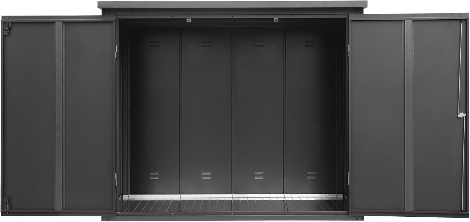 GFP - Primeyard Armoire de Jardin - 156x84x131 cm - métal, plancher inclus