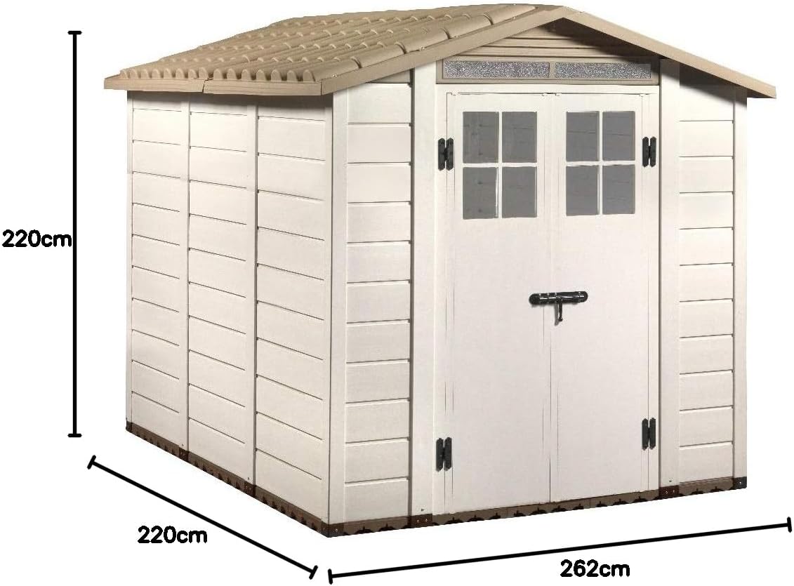 Abri De Jardin 6.03m² Beige - EVO240
