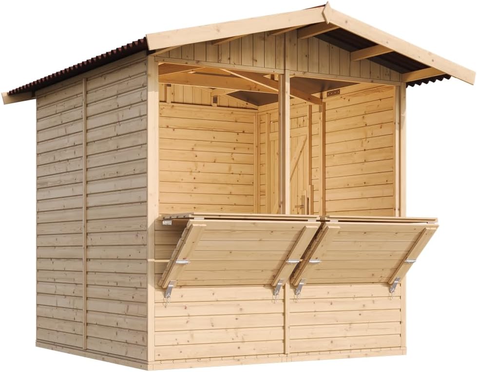 Timbela - M149 - 253x263x232 cm - étal de jardin bois multifonction