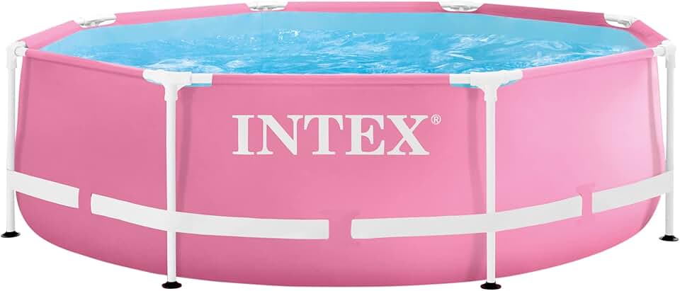 Intex - Pink Metal Frame Pool série - 2,44 x 0,76 m - cadre métal robuste - 28290NP