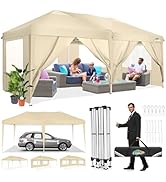 COBIZI Tonnelle pliante 3 x 6 cm Tonnelle étanche résistant à l'hiver Pop Up Tonnelle pliable 3 x 6 Tente avec 6 tailles