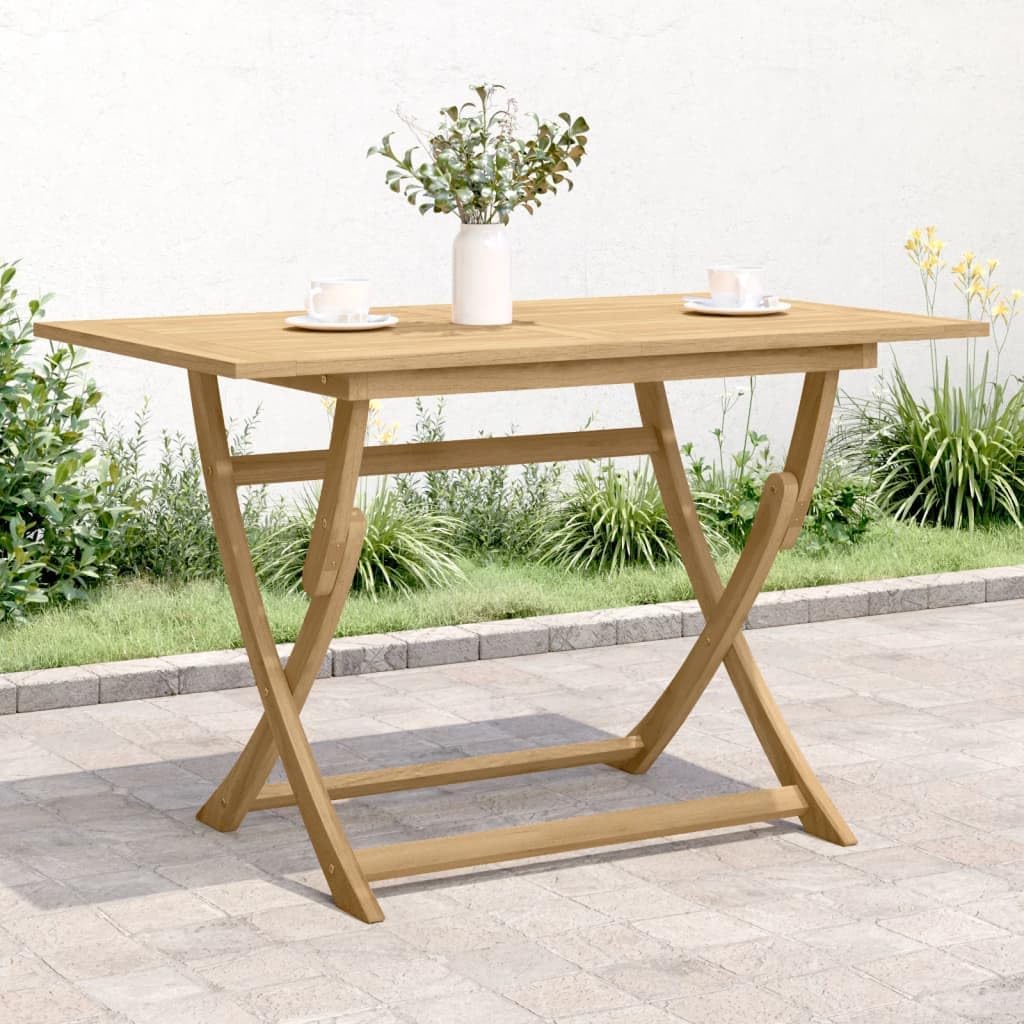 vidaXL - Table pliante jardin acacia solide, moderne, 110x70 cm