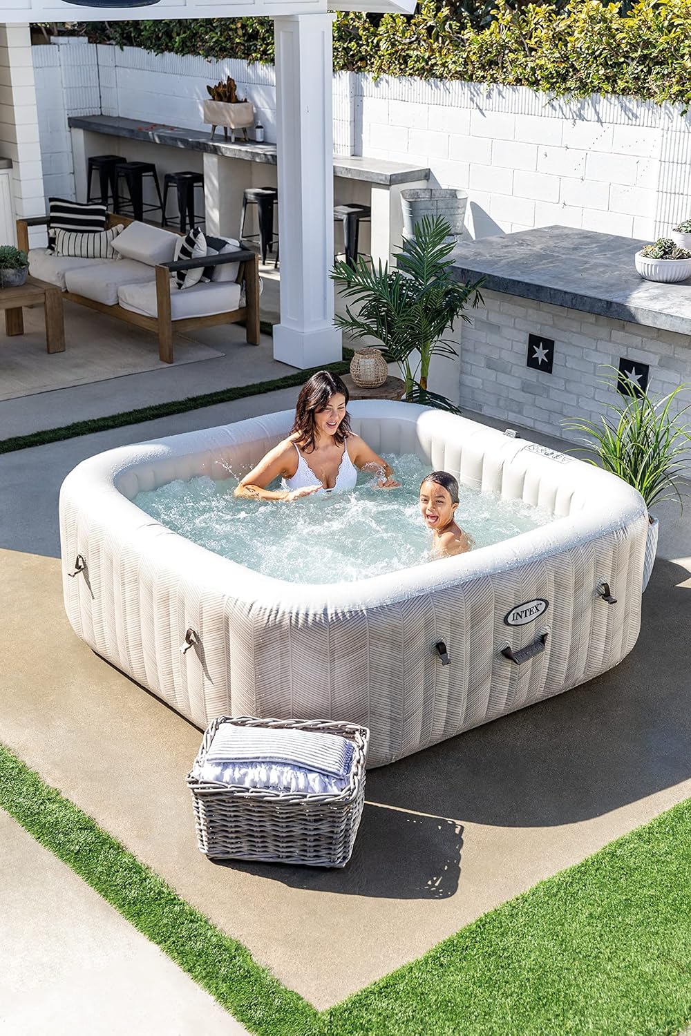 Intex - Pure Spa Chevron série 6 places - spa gonflable confortable 28472EX