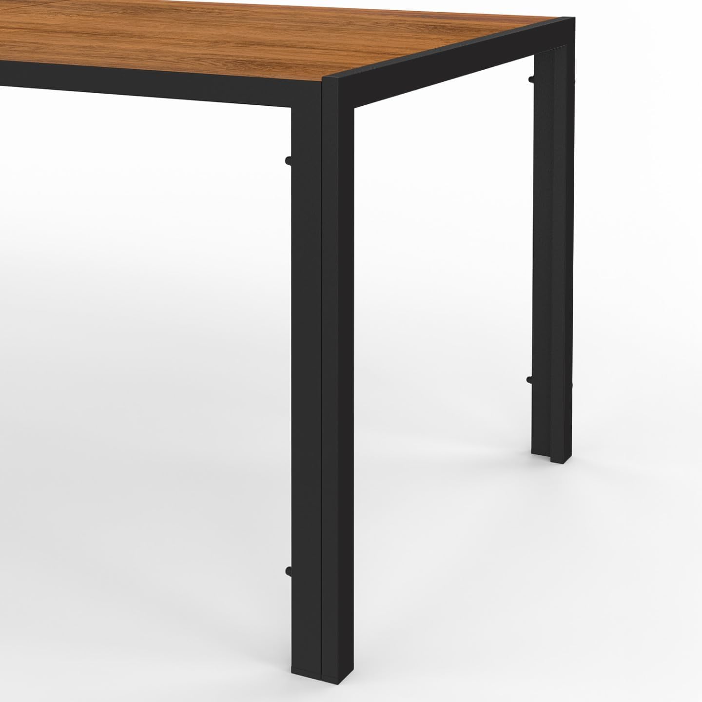 IDMarket - Salon de jardin NOUMEA - 150 cm - plateau verre/bois, 6 chaises