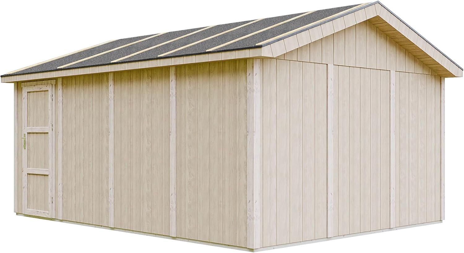 Timbela - Abri de jardin premium 17m², panneaux LP Smartside, L378xL530cm - M991B