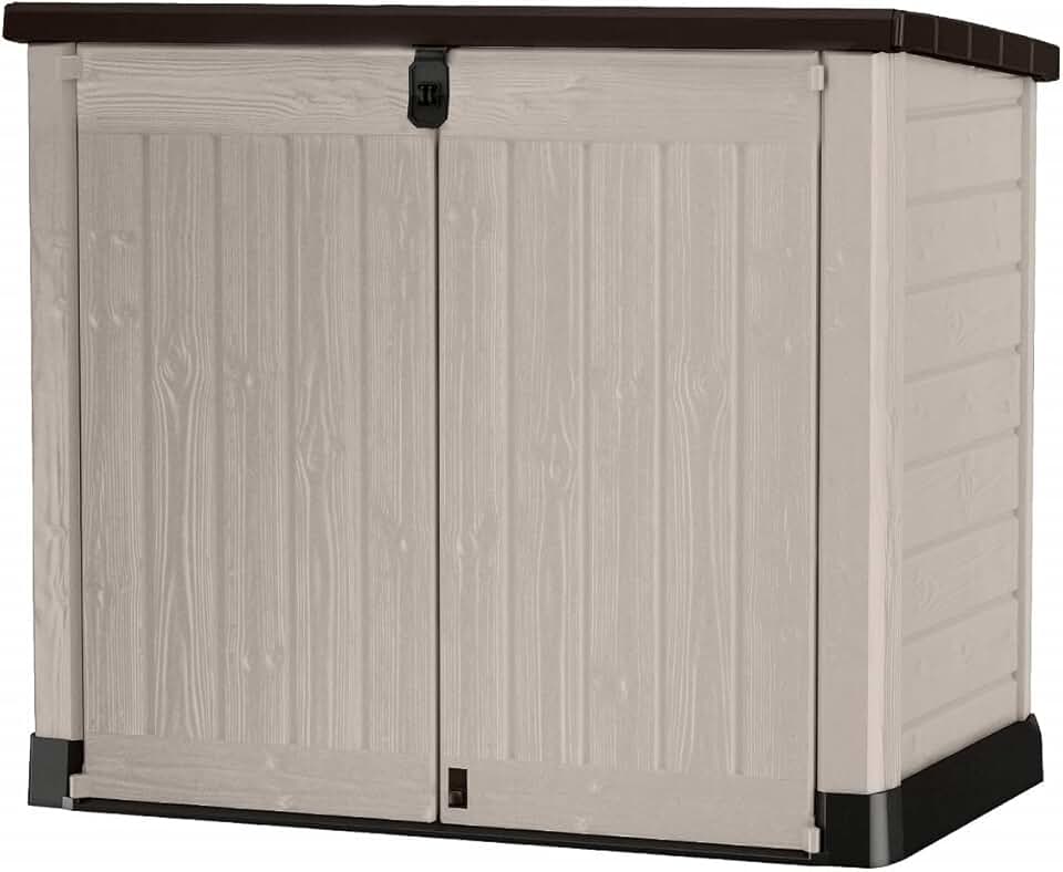 KETER - Range SIO Pro - 1200L - Abri poubelle horizontal beige