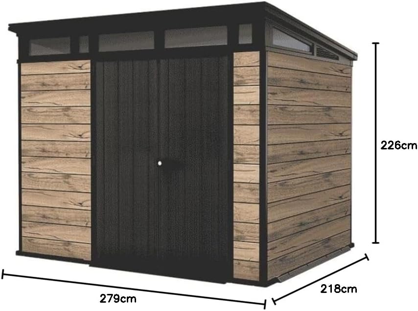 Abri de jardin 6m2 - aspect bois Douglas