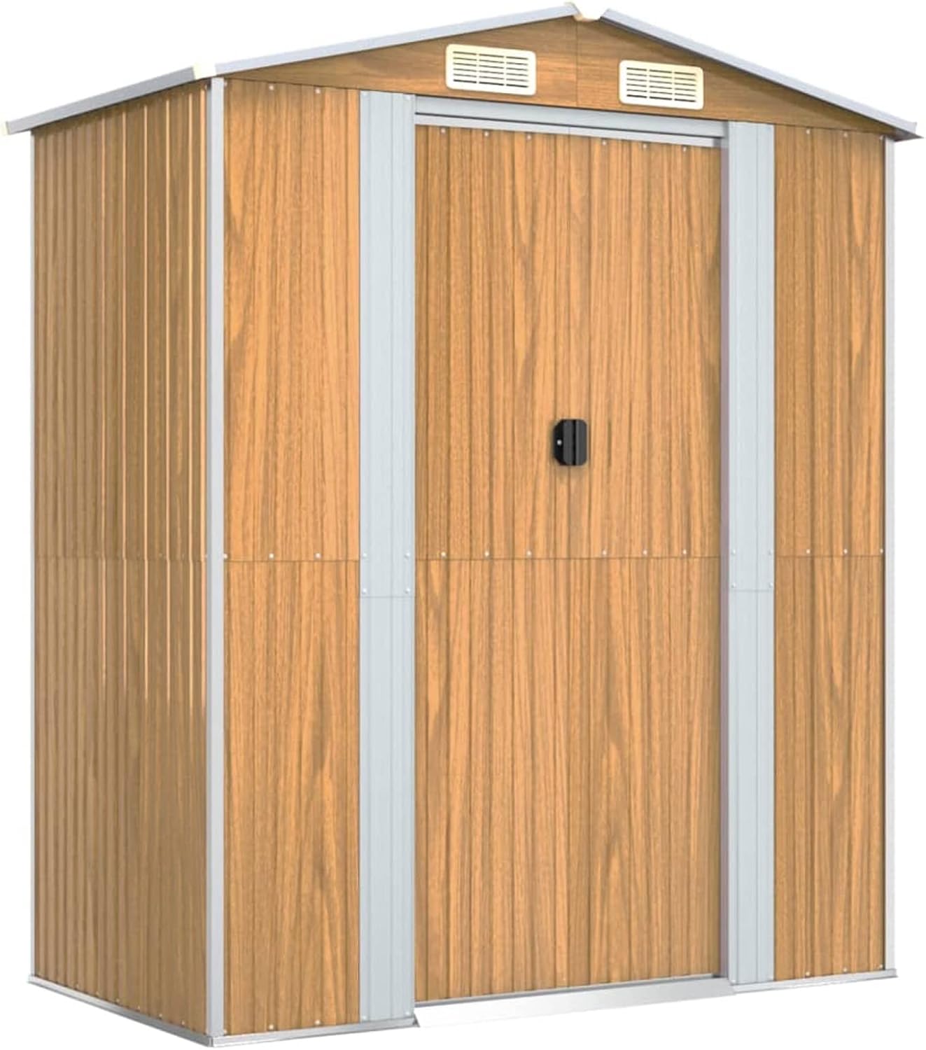 Homgoday - abri de jardin galvanisé - spacieux, pratique, acier