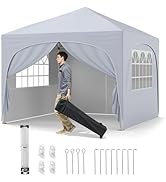 RELAX4LIFE Tonnelle Pliante 3x3 Imperméable avec Parois, Barnum Pliant 3x3 Facile à Monter, UV50+...