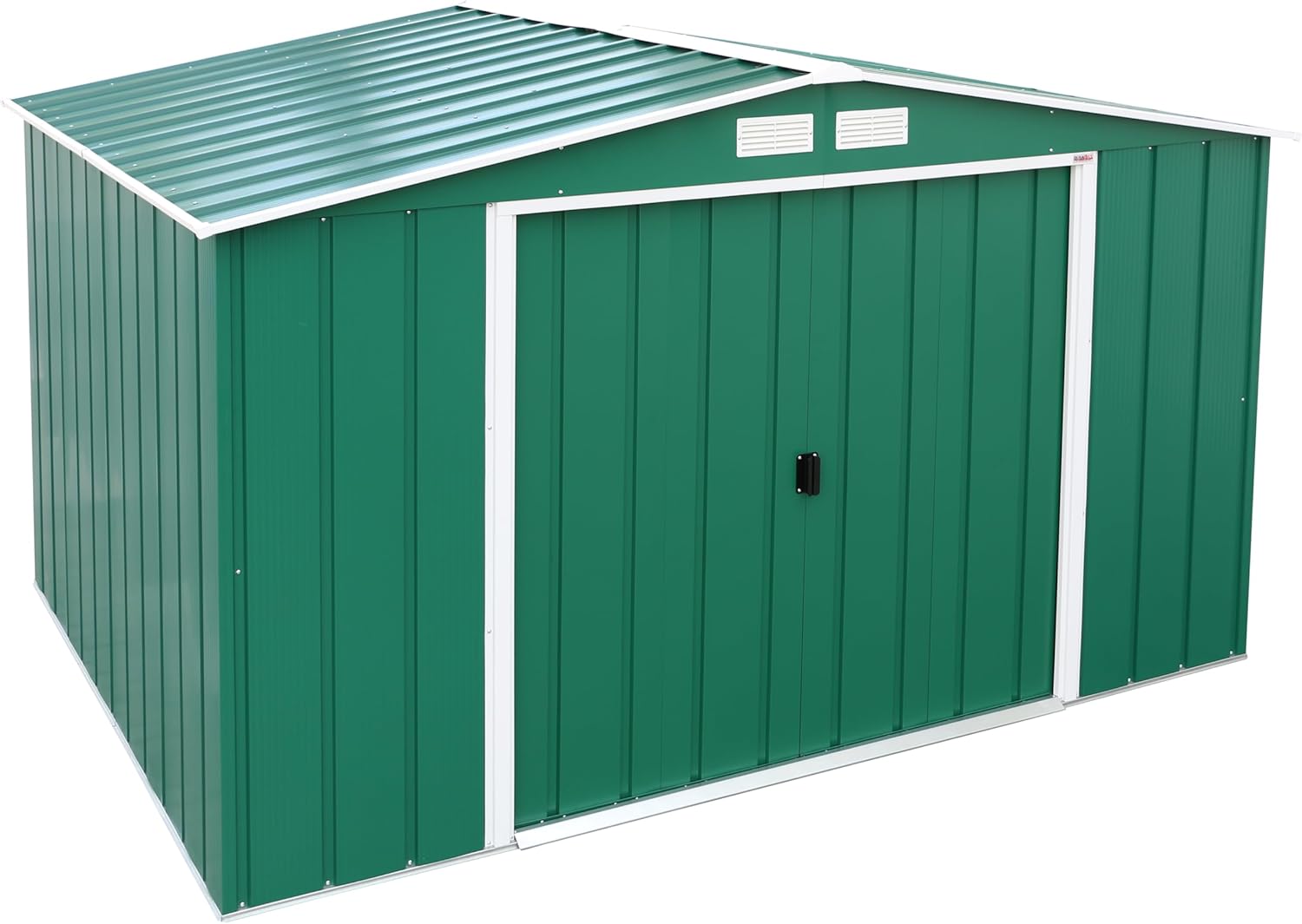 Duramax - ECO 10x8 - 7,28m² - Abri métal renforcé, toit acier vert