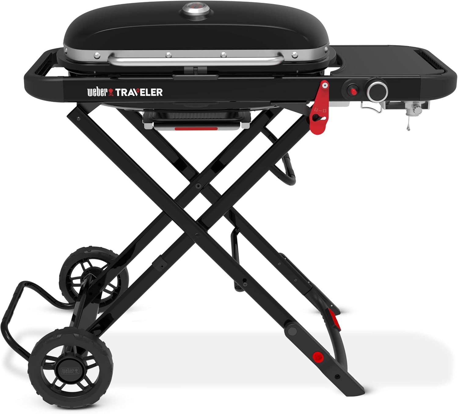 Weber - Traveler - 111 cm - barbecue pliable portable, 2065 cm², 1 brûleur
