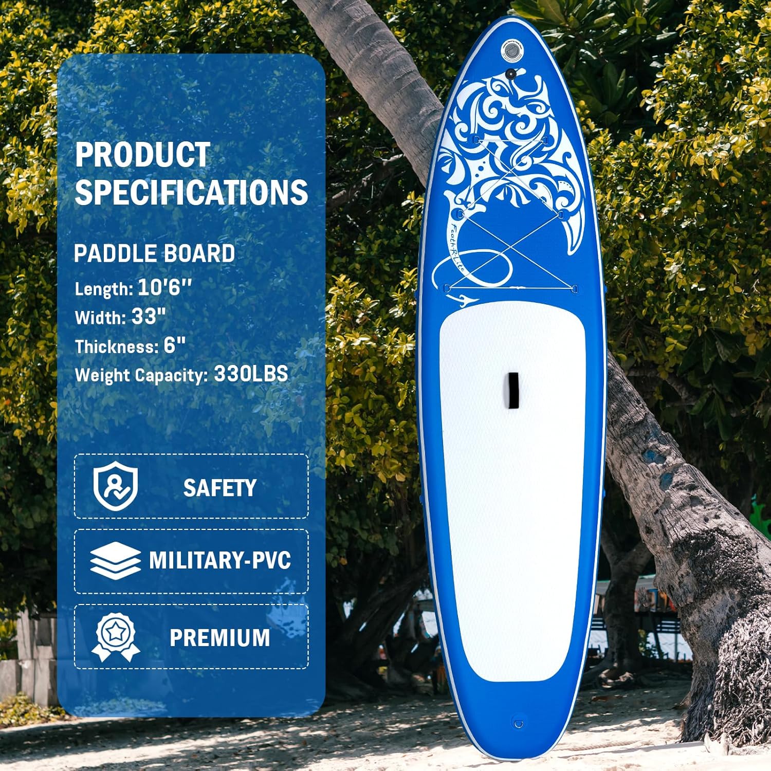 FEATH-R-LITE - Stand Up Paddle gonflable adulte - accessoires variés