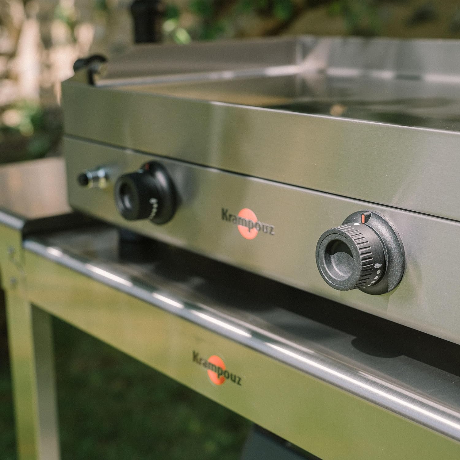 Krampouz - plancha gaz Saveur - inox 64x33 cm - 2 zones, 3400W, PFSV2MA-KR