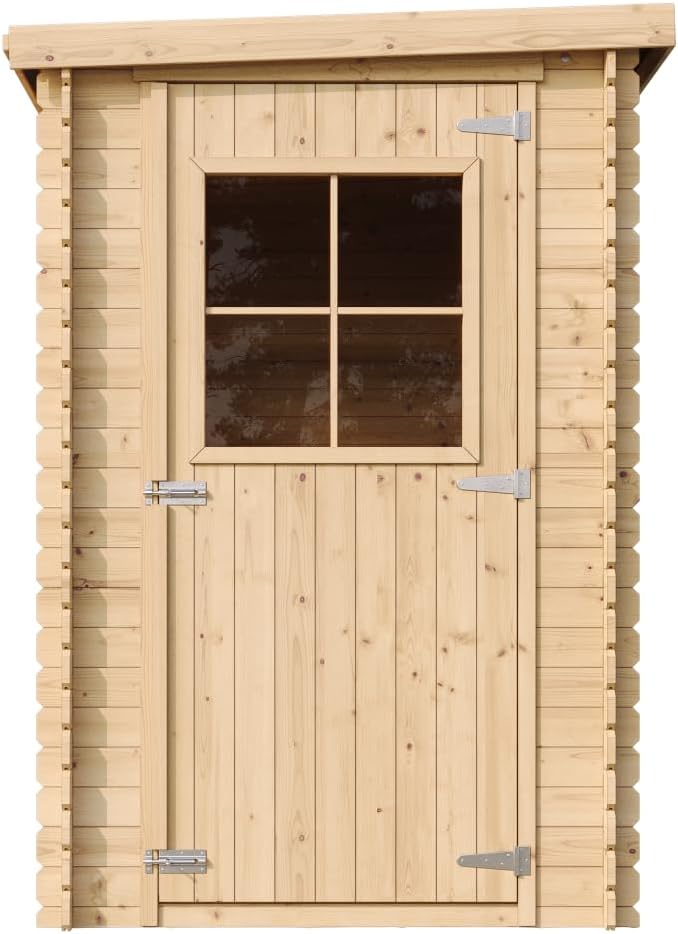 Timbela - Abri de jardin bois avec sol, 239x144x198 cm, toit étanche, fenêtres, M306+M306G