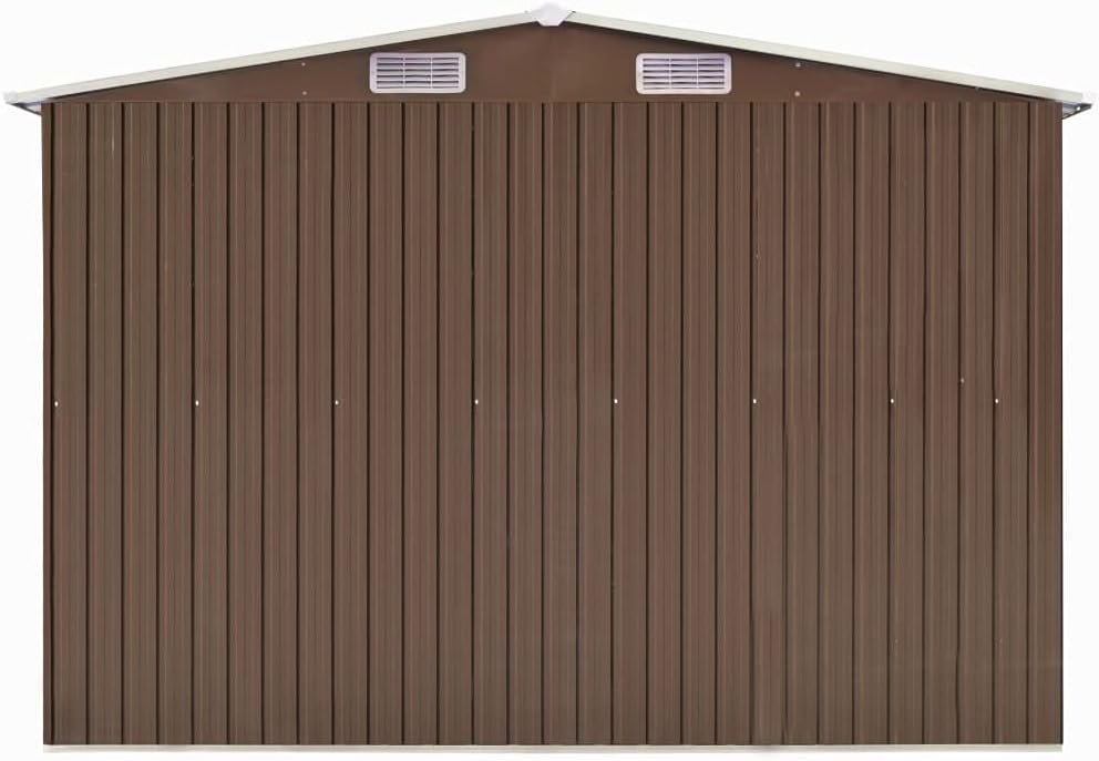 Générique Abri de Jardin 257x489x181 cm Métal Marron,Maison & Jardin, Pelouses & Jardins, Vie en extérieur, Structures extérieures, Cabanes & abris de Jardin, Brun (Poids 105.6KG)