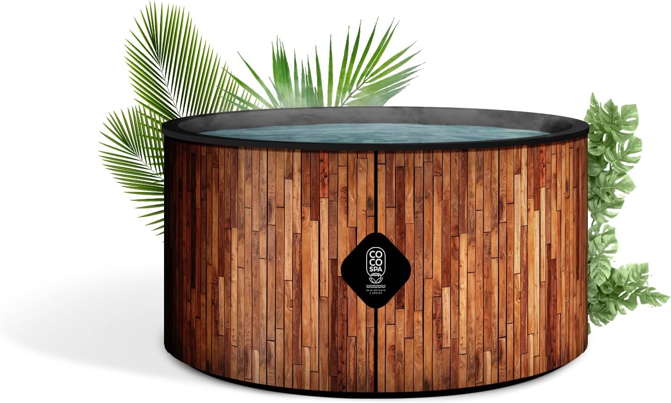 COCO SPA Bali Spa Gonflable - 150 cm de diamètre - 800 litres - Moteur 2240 W - 2 à 4 Personnes - Massage 140 Jets