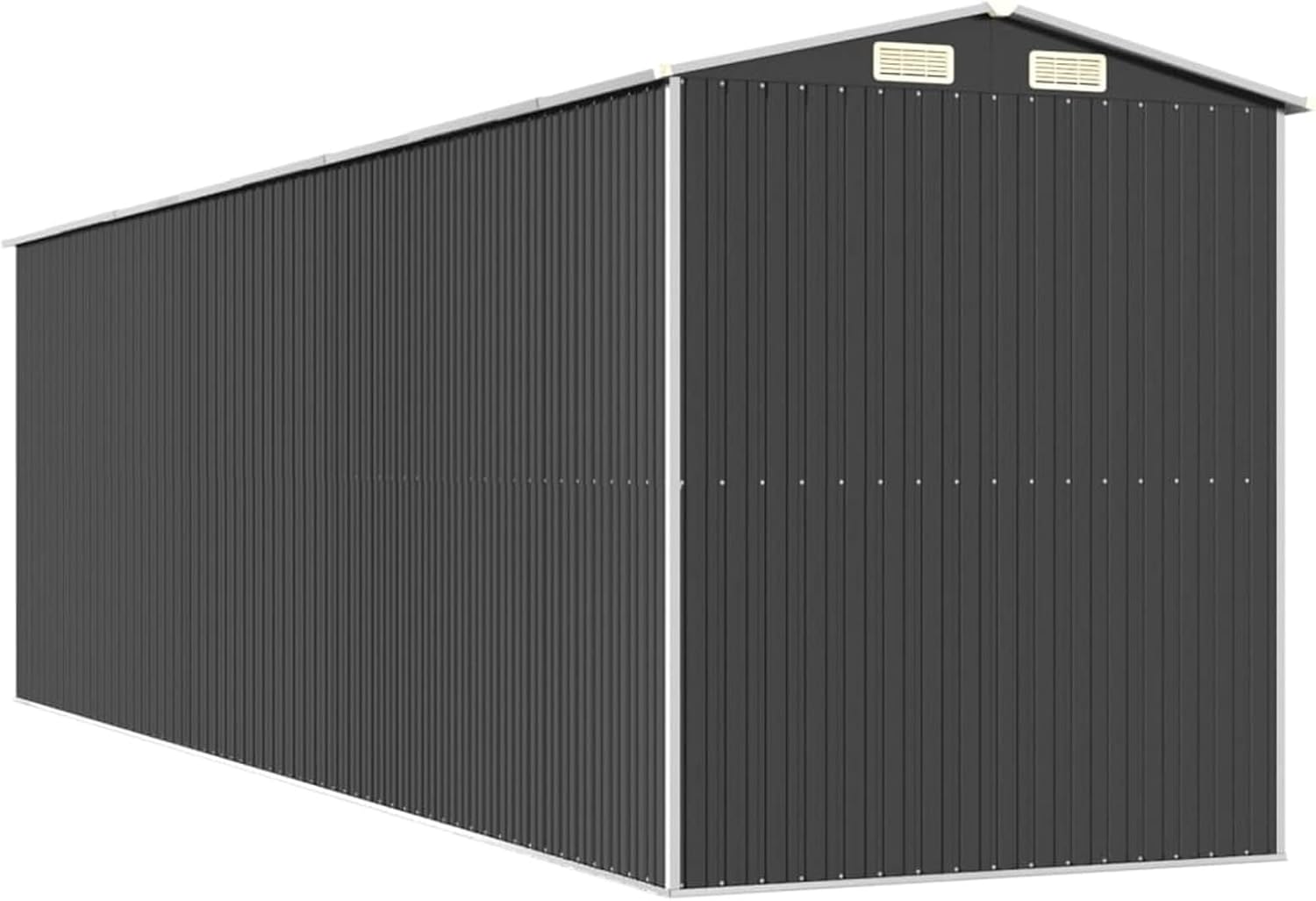 ShGaxin Abri de jardin, abris pour parcelles, abris de jardin, abri de jardin extérieur, maisons préfabriquées, acier galvanisé anthracite 192 x 689 x 223 cm