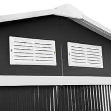 Série d'images rapprochées montrant ce qui semble être des composants d'un système de ventilation ou de CVC en gris foncé ou en noir.