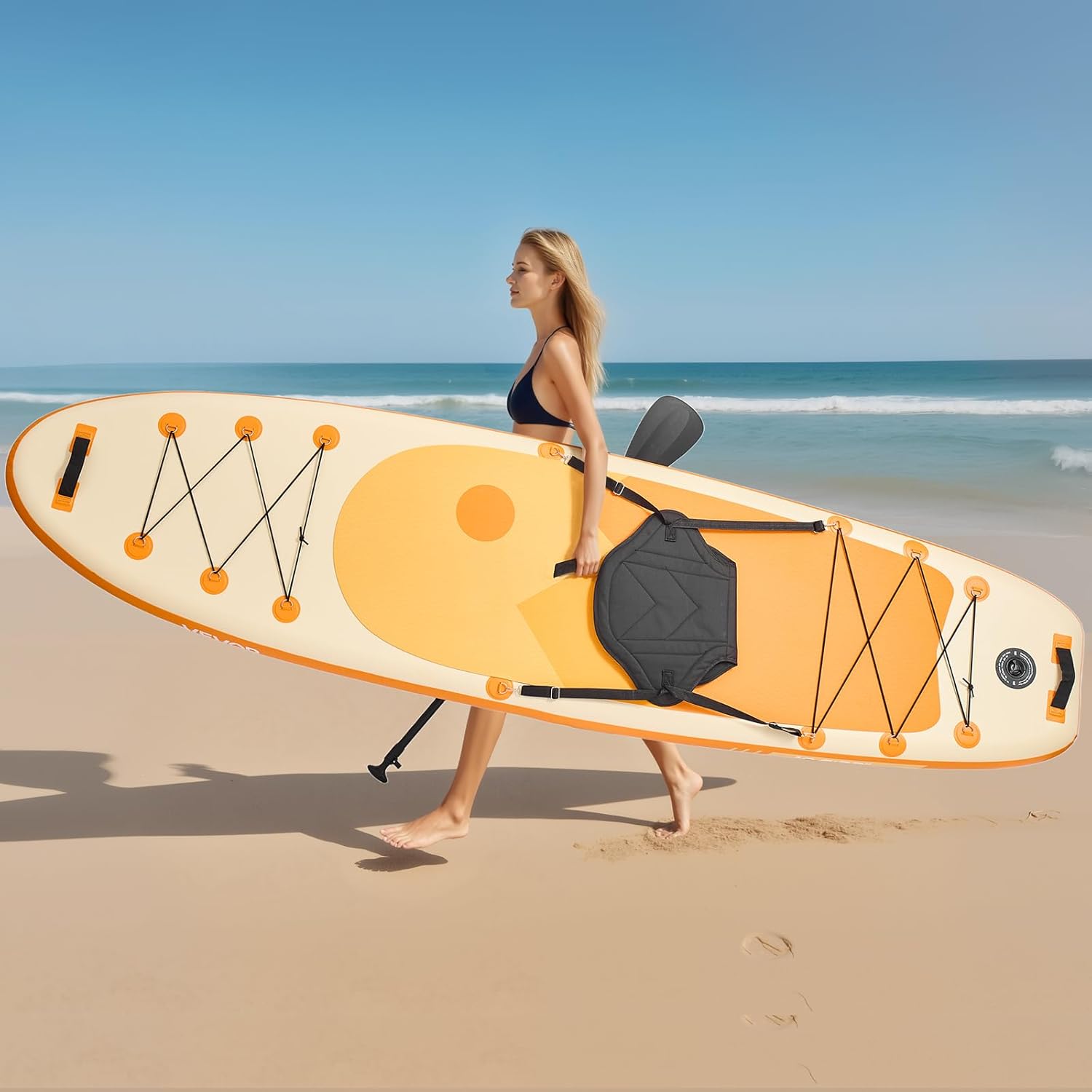 VEVOR - Paddle gonflable avec siège - 323x83,8x15,2 cm - ultra-léger, accessoires complets