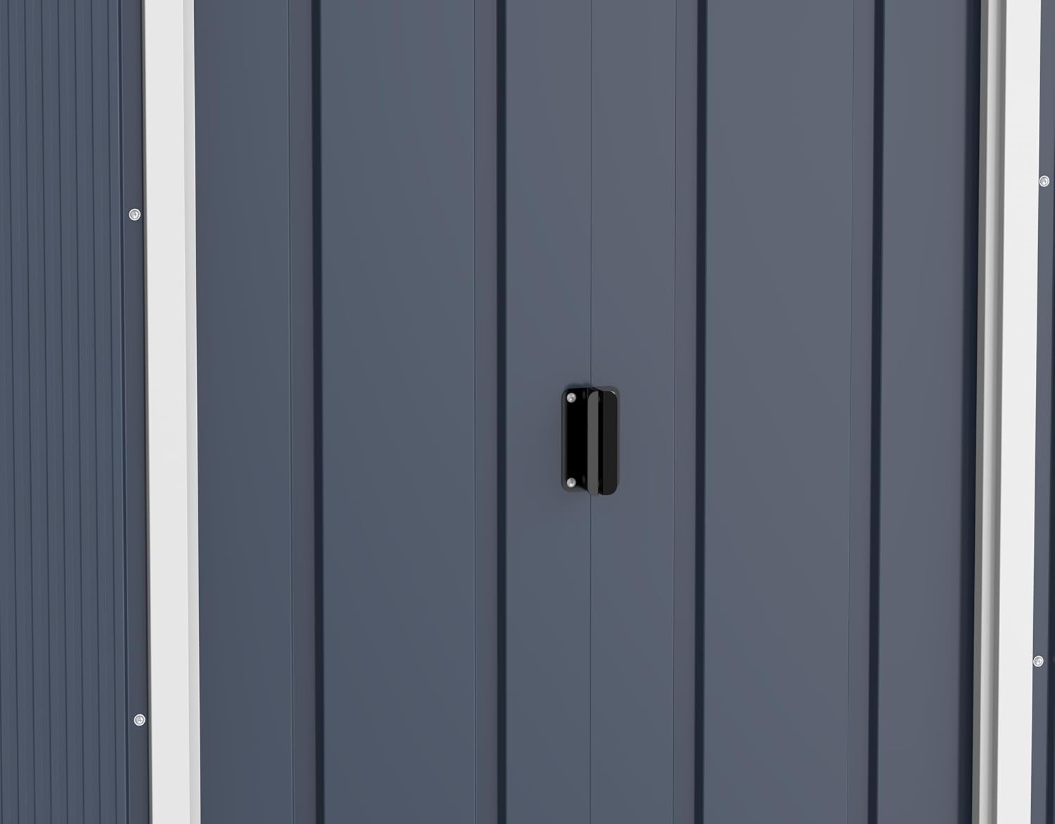 Duramax ECO 6 x 4 (2.17 m²) abri de jardin en métal à toit pentu, Abri de jardin en métal galvanisé à chaud, Abri de stockage d'outils, structure de toit renforcée, anthracite