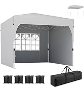 Outsunny Tonnelle de Jardin 3 x 3 m Pop up, Tente Pliante réglable en Hauteur, Protection UV50+, ...