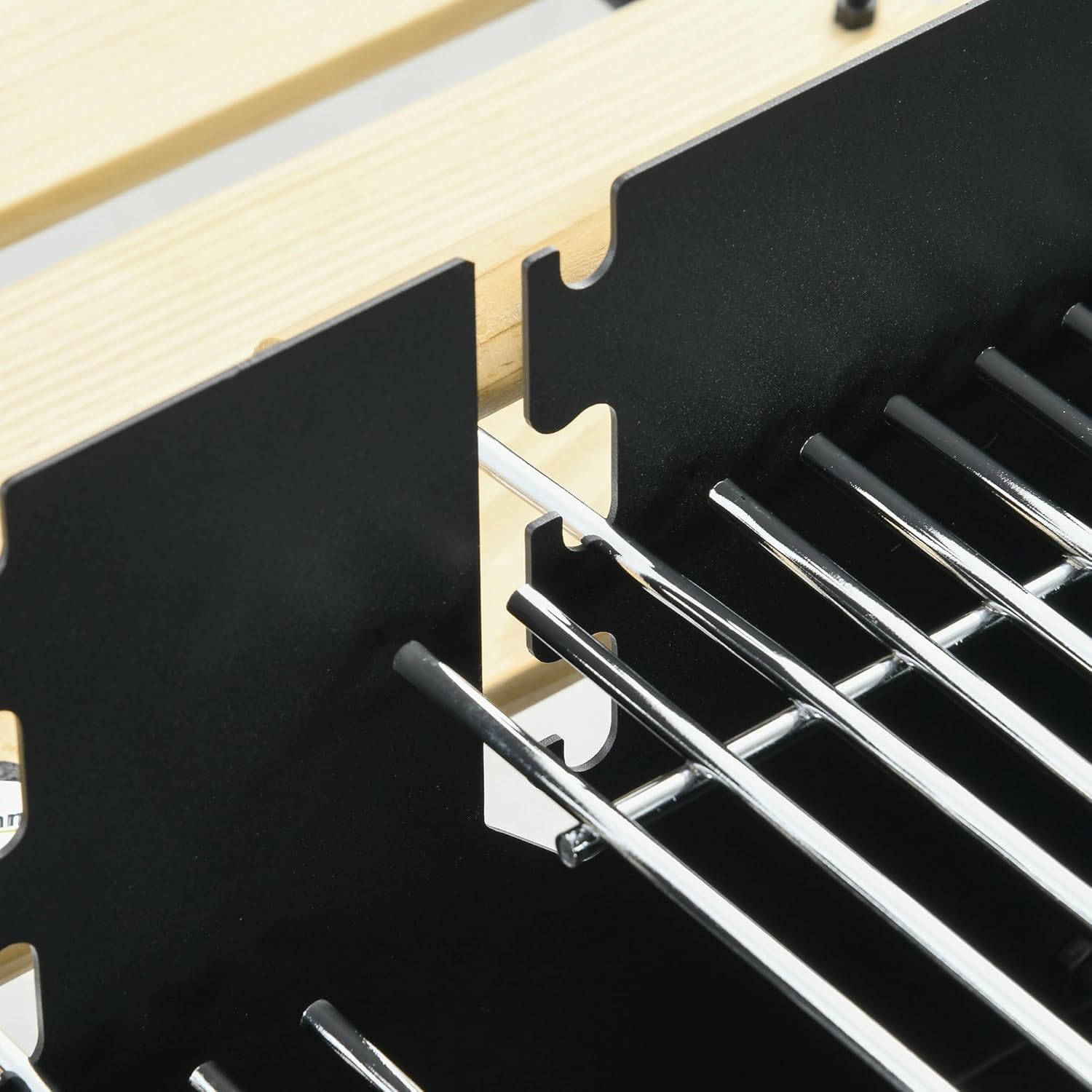 Outsunny - BBQ sur pied - 113x53,5x82,5 cm - double gril, roues, étagères