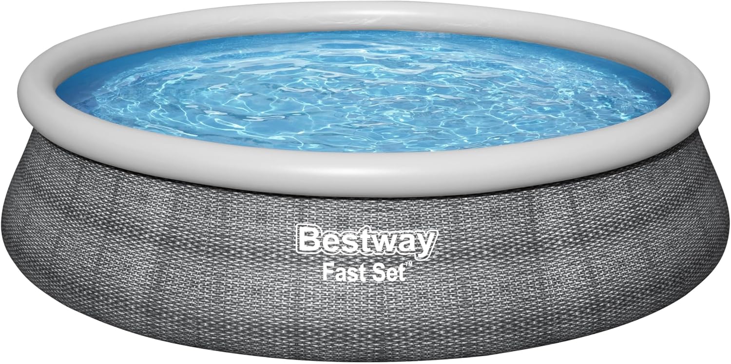 Bestway - Fast Set Rotin - 4.57x1.07m - Piscine autoportée, montage rapide