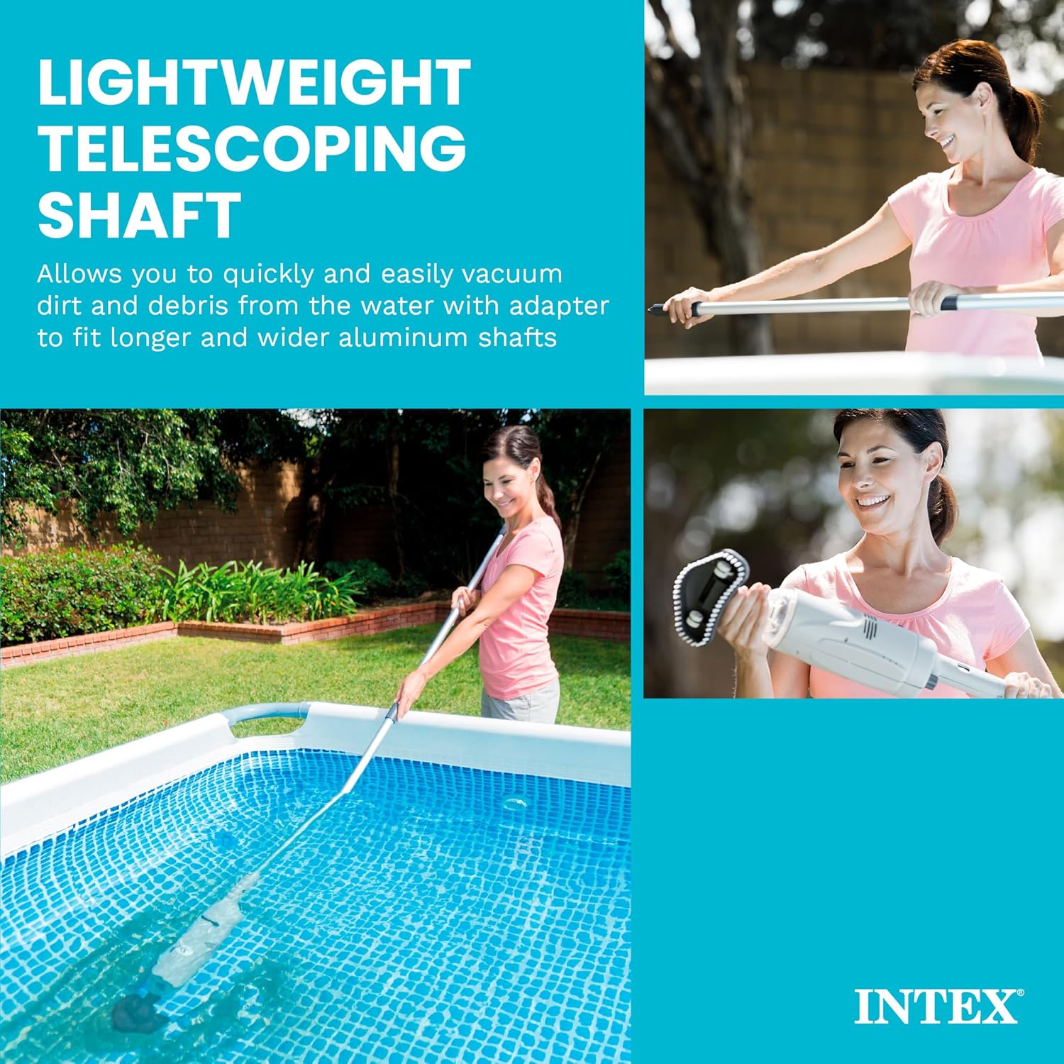 Intex - aspirateur à main rechargeable - gris - fonctionnalité pool cleaning - 28620EP