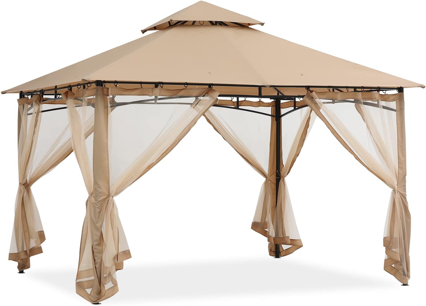 ABCCANOPY - tonnelle terrasse robuste - 3m x 3m - moustiquaire