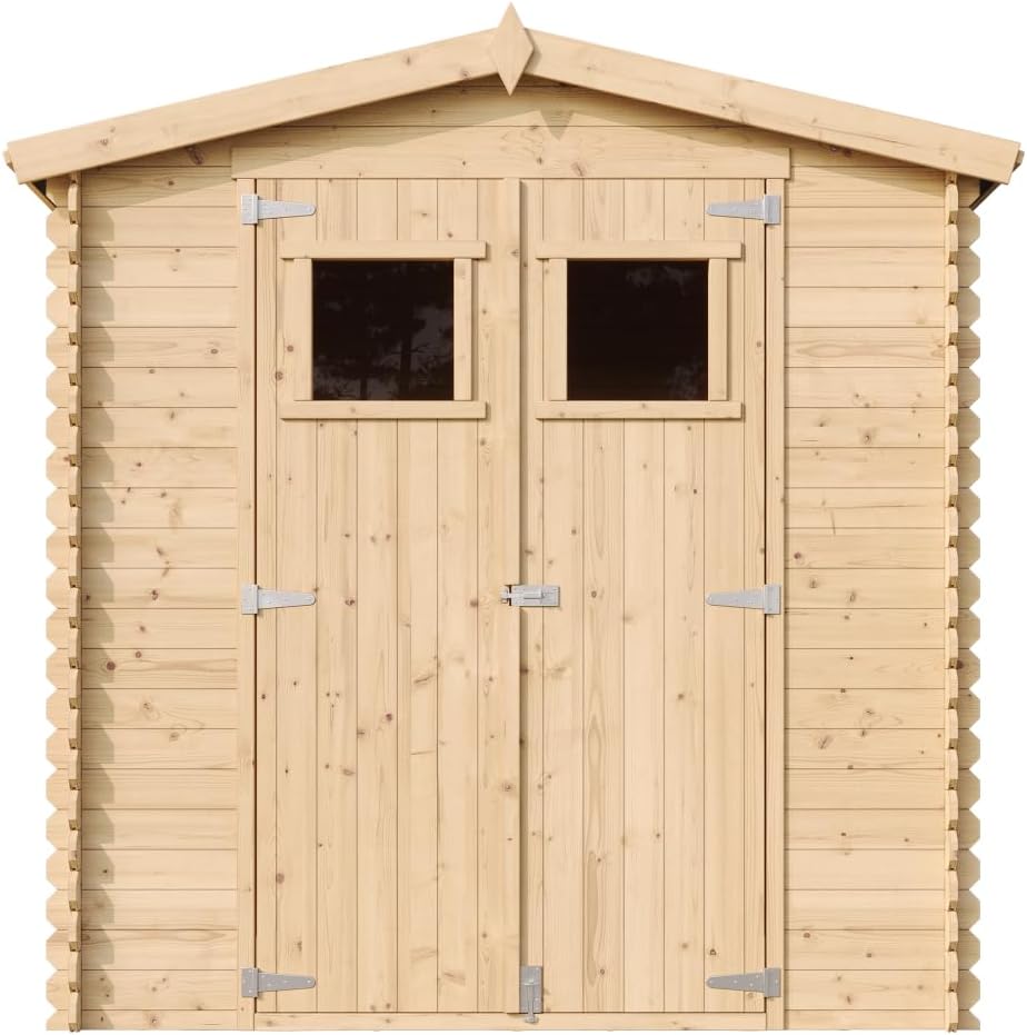 Abri de Jardin en Bois - Stockage extérieur I216xL206xH218 cm/ 3.53 m2 Petit abri à Outils, Local à vélos - TIMBELA M343