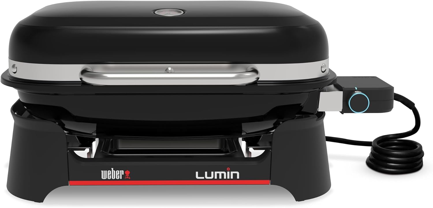 Weber - Lumin - 33x49 cm - Barbecue électrique, fonte, 315°C, thermomètre 1502045