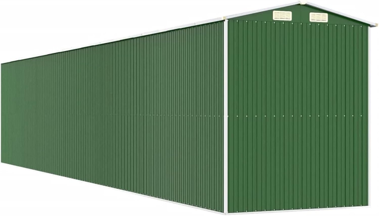 LAPOOH - abri de jardin vert acier galvanisé 192x1021x223 cm - abri de stockage jardin LAPOOH