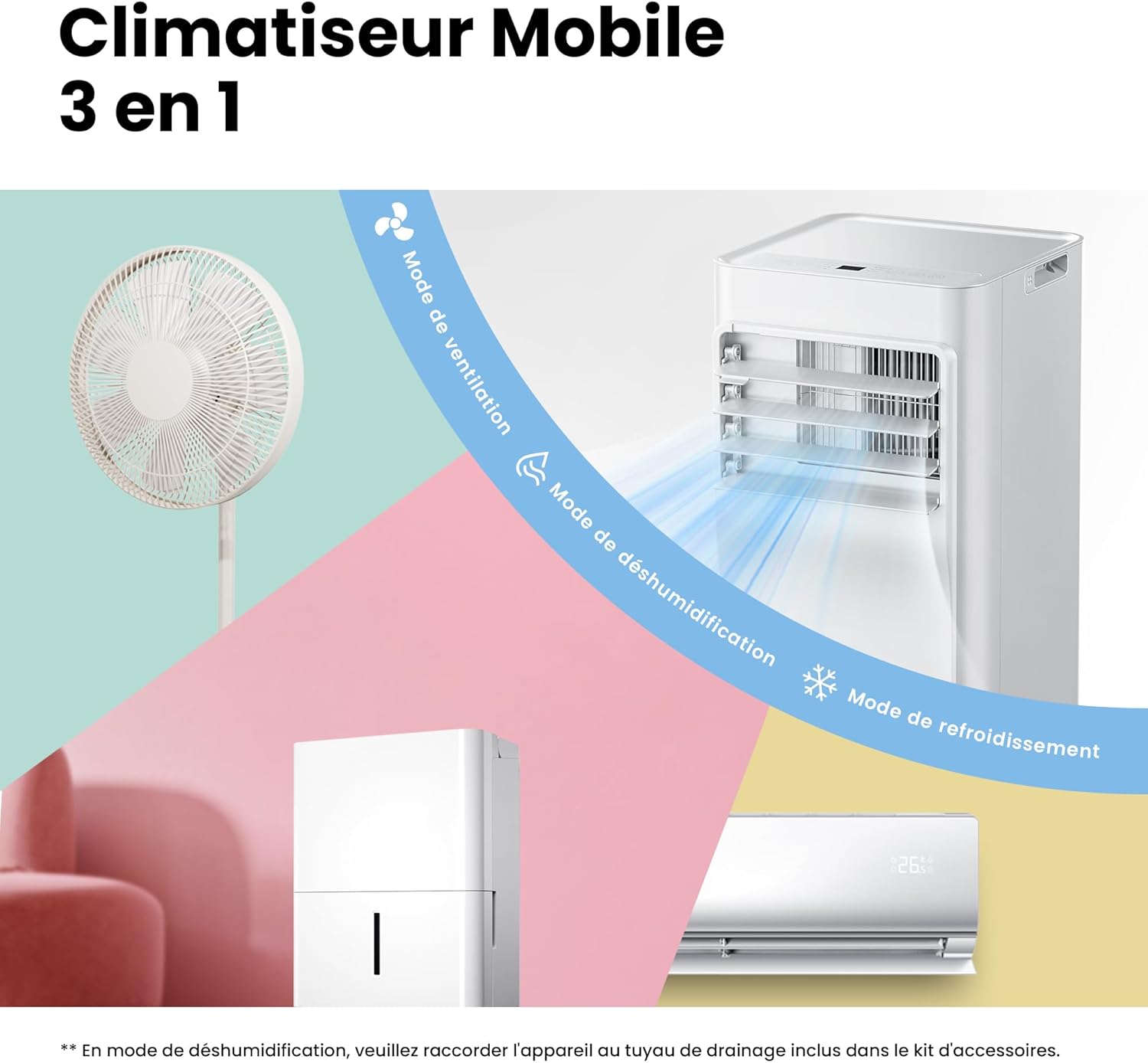 COMFEE' - Breezy Cool 2.6 - compact - 9000 BTU, contrôle APP, Alexa, 33㎡