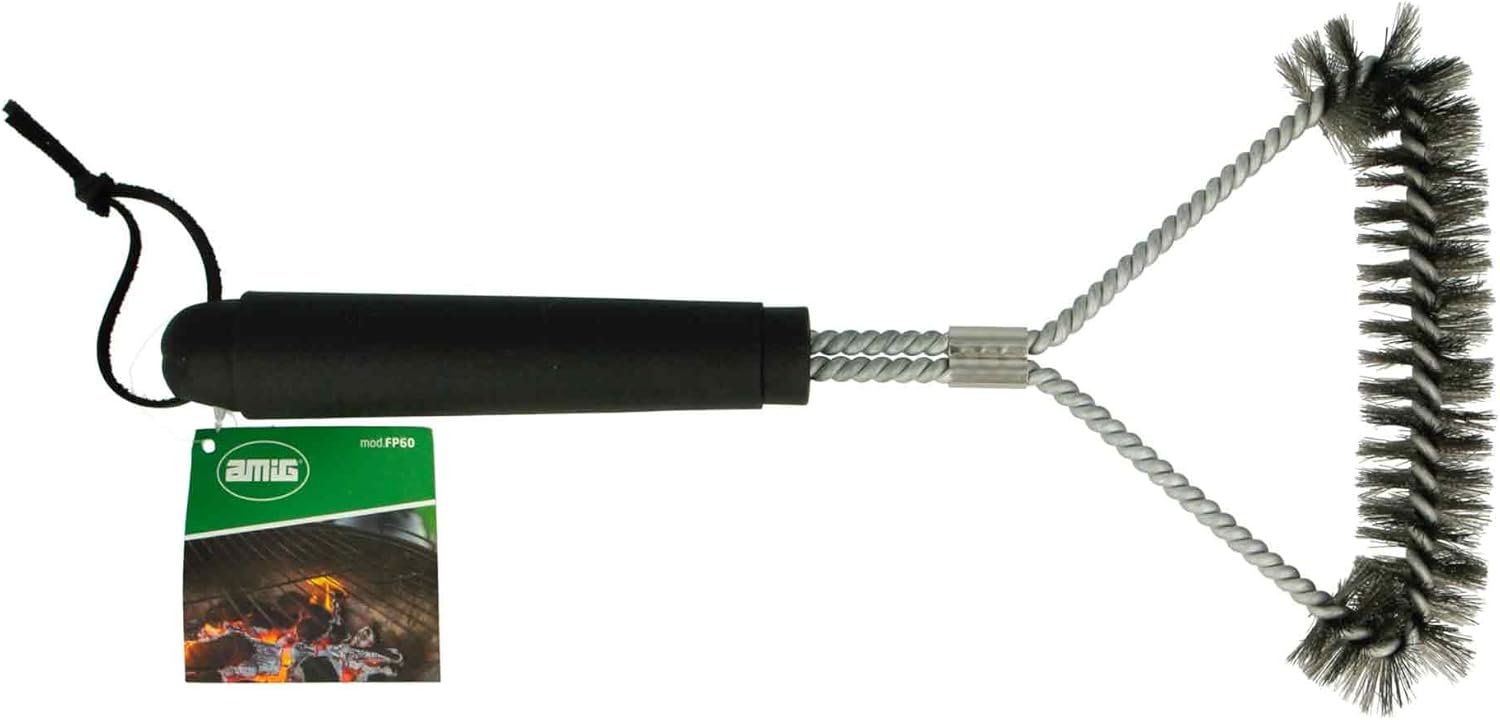 Amig - Fireplus brosse inox 30,5 cm - nettoyage grilles barbecue