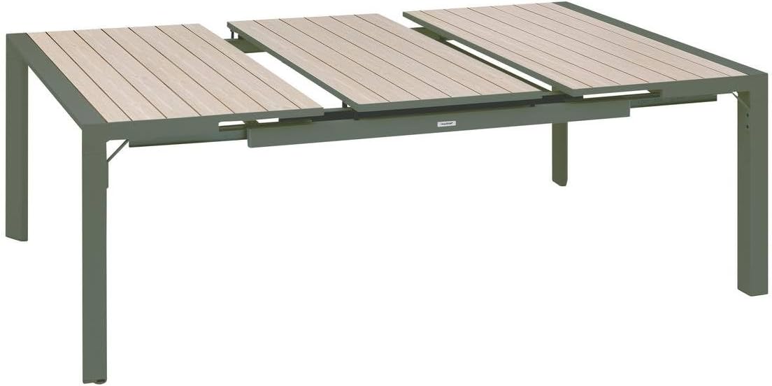 Hespéride - Evasion - table extensible 10 places - alu et effet bois