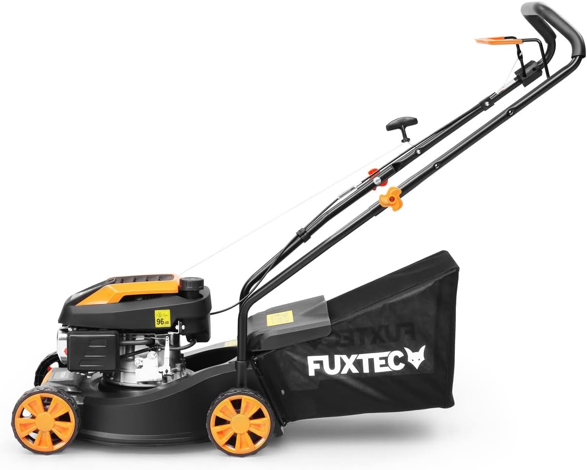 FUXTEC - Tondeuse thermique poussée série RM4180 - 40,6cm - légère, compacte, bac 45L - FX-RM4180