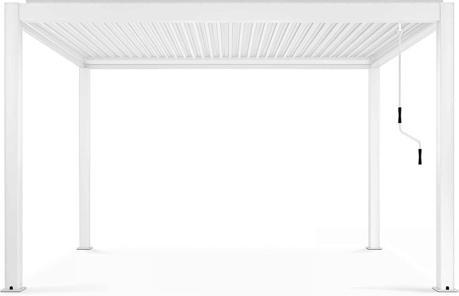 Oviala - Pergola bioclimatique autoportée blanche - 3x4m - résistance météo