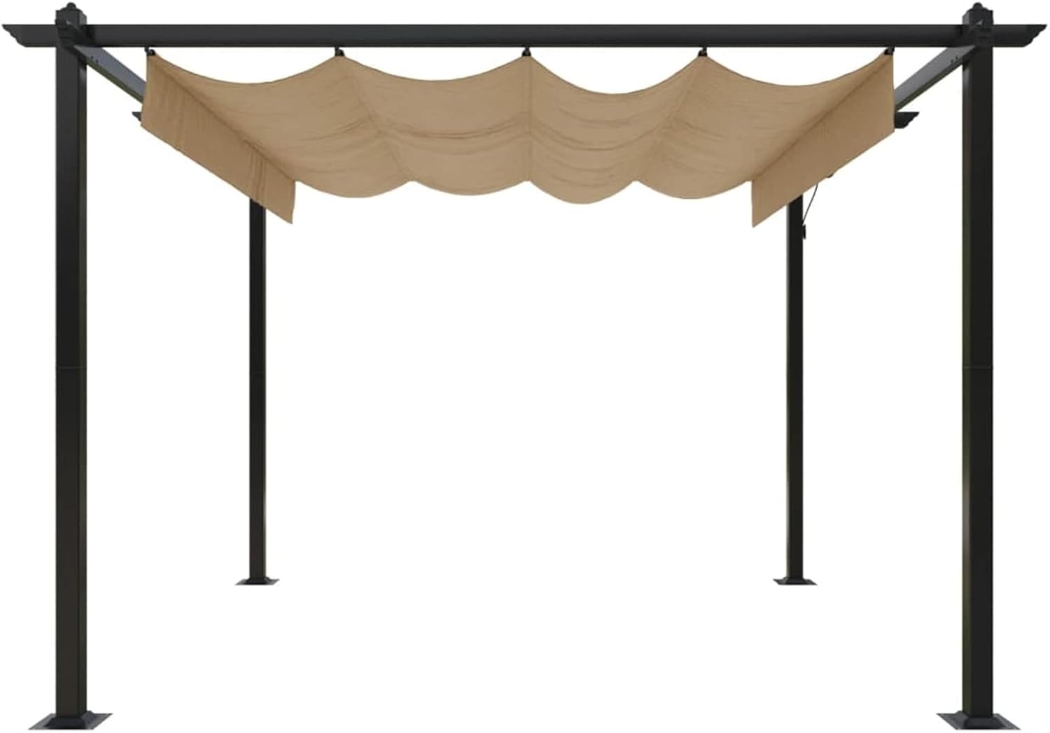 Homgoday - pergola extensible toit ouvrant - 3x3m - UV, jardin, taupe