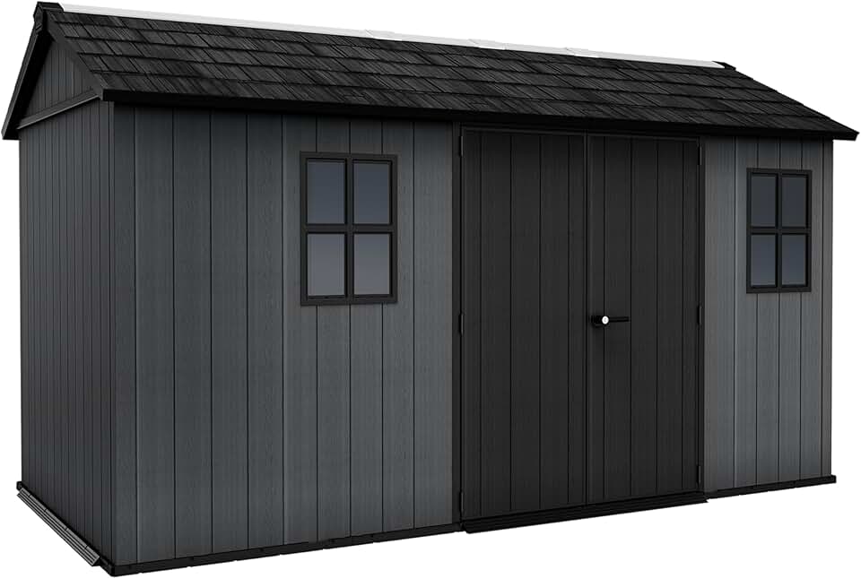 KETER - Newton Plus - abri de jardin 8,6m² gris bois - 1375-8