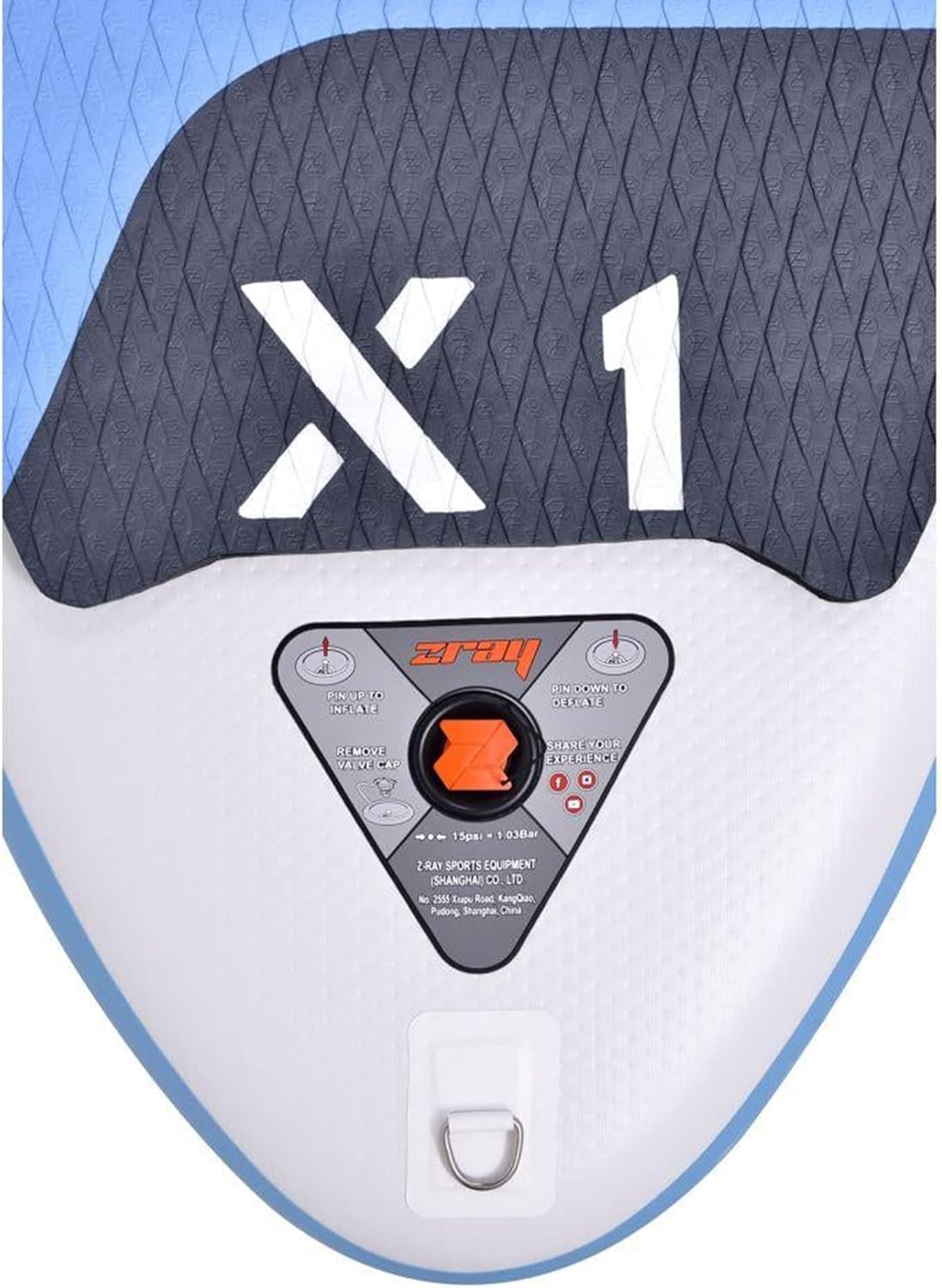 Zray - Sup Stand Up Paddle Gonflable X-Rider 10.2' - PB-ZX1E - Planche Gonflable Dropstitch - Leash, Pagaie, Pompe, Sac de Transport et Kit - Option Siege Kayak - Jusqu’à 125kg - 259l - 310x81x15cm