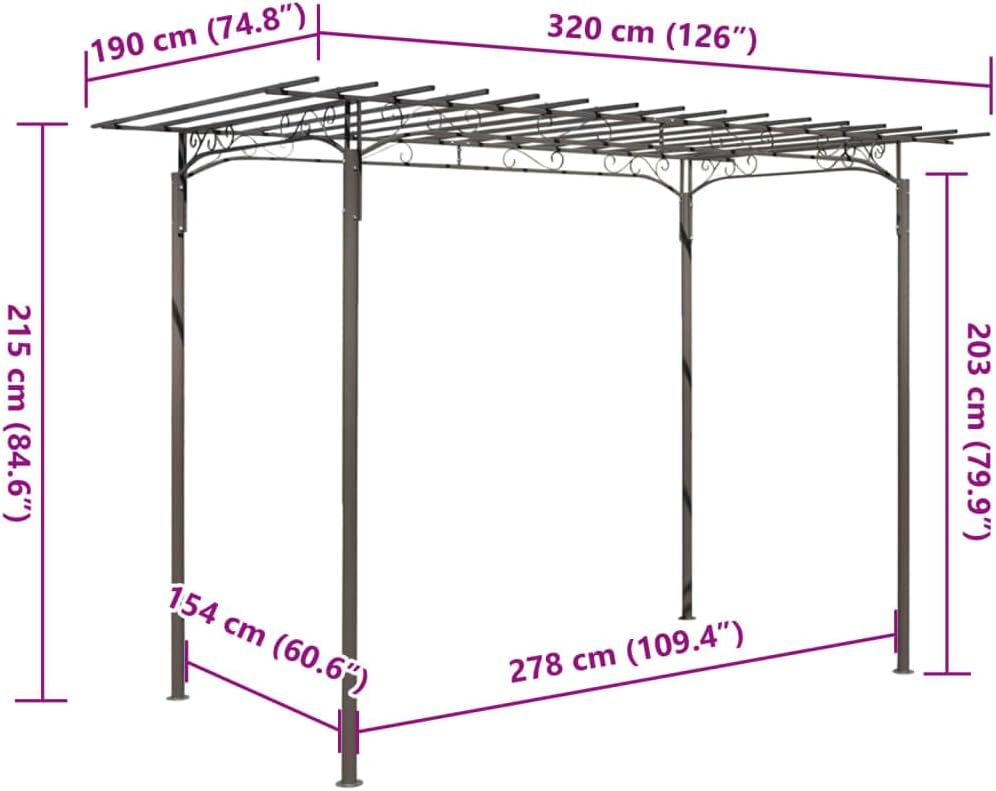 vidaXL - tonnelle jardin acier - 3x6 m - chapiteau réception robuste
