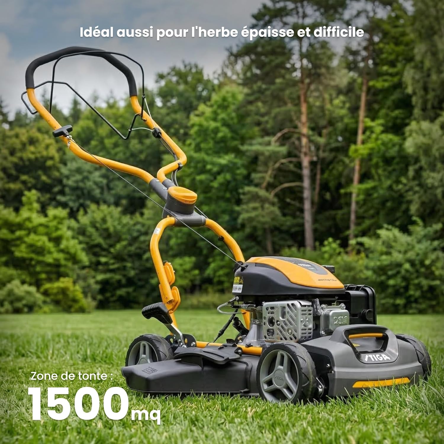 STIGA - Multiclip 747 SD - 45 cm - 139 CC, mulching intégré, guidon Fulcrum