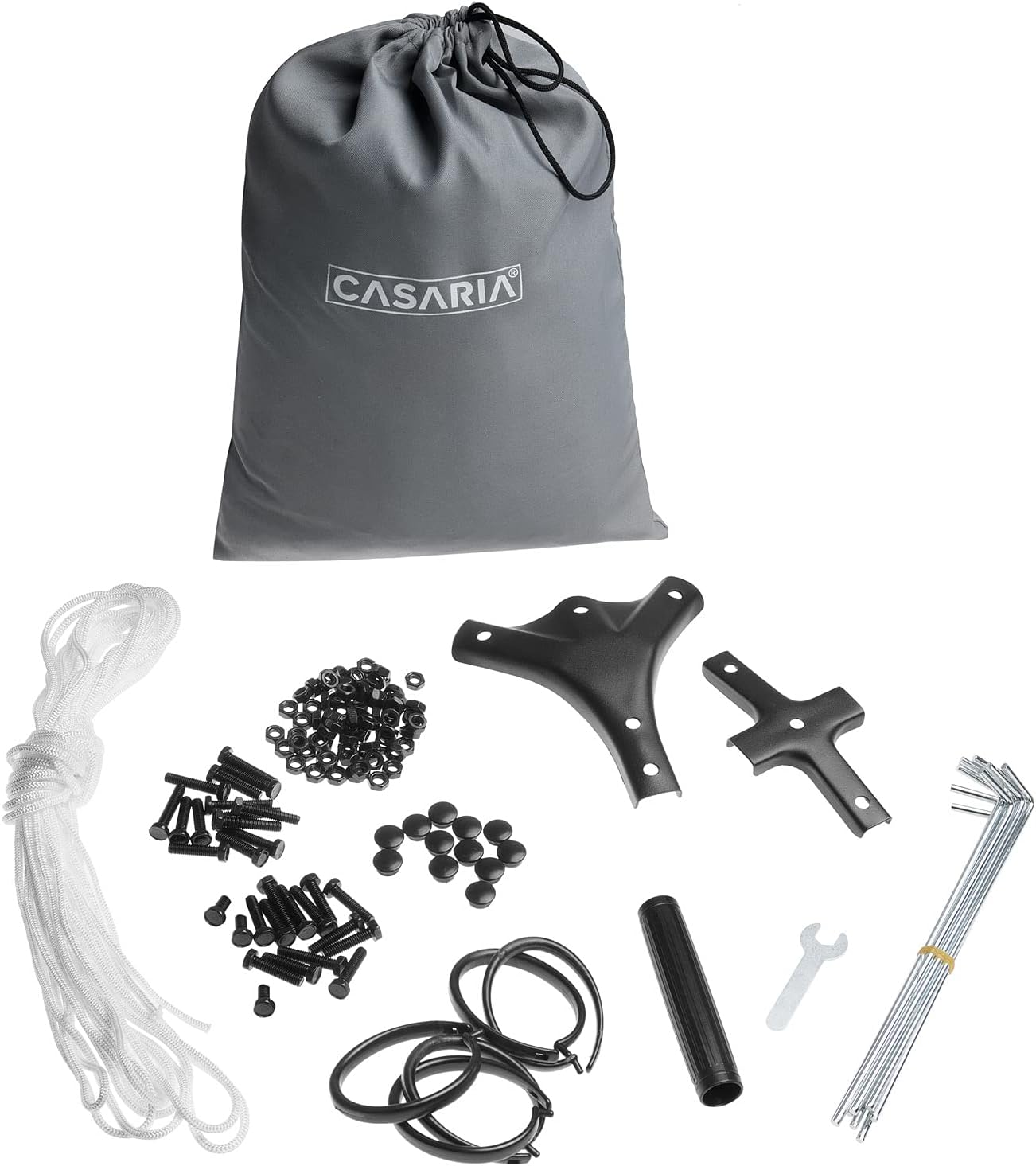 CASARIA - Pavillon Topas 3x4m, métal, hydrofuge, UV 50+, crème