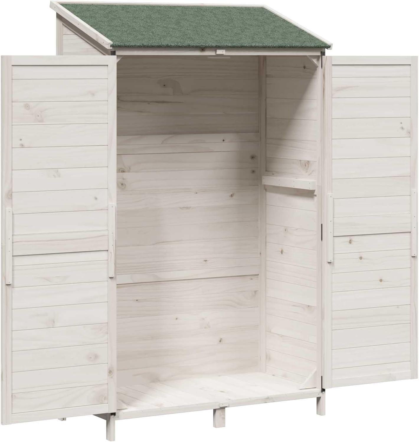 vidaXL - Abri de jardin blanc - 106,5x56x176 cm - bois d’ingénierie, étanche