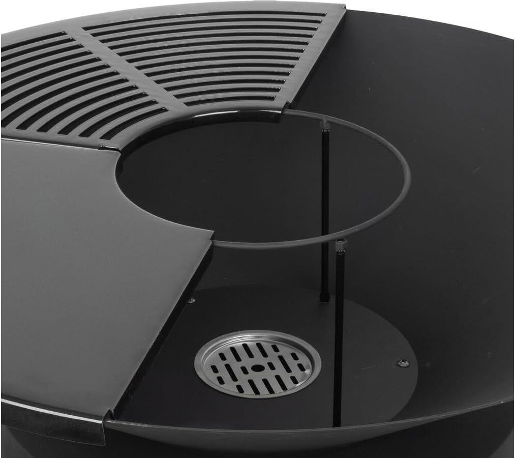 Cesar - Premium brasero plancha barbecue Ø81 cm - charbon/bois, noir
