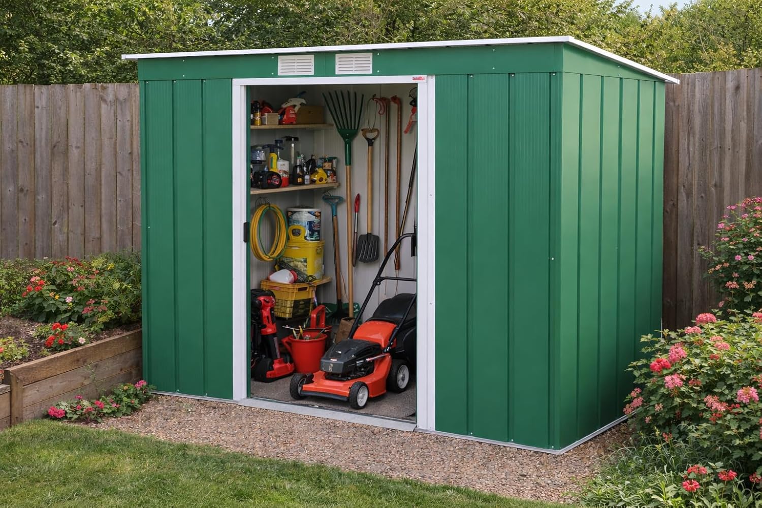 Duramax - ECO ECO - 8x4 m - abri métal galvanisé, toit renforcé